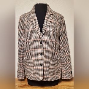 Vintage L.L. Bean Plaid Wool Blazer Size Large